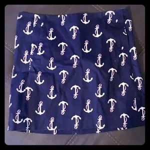 Used, J. Crew Nautical Mini Skirt.
